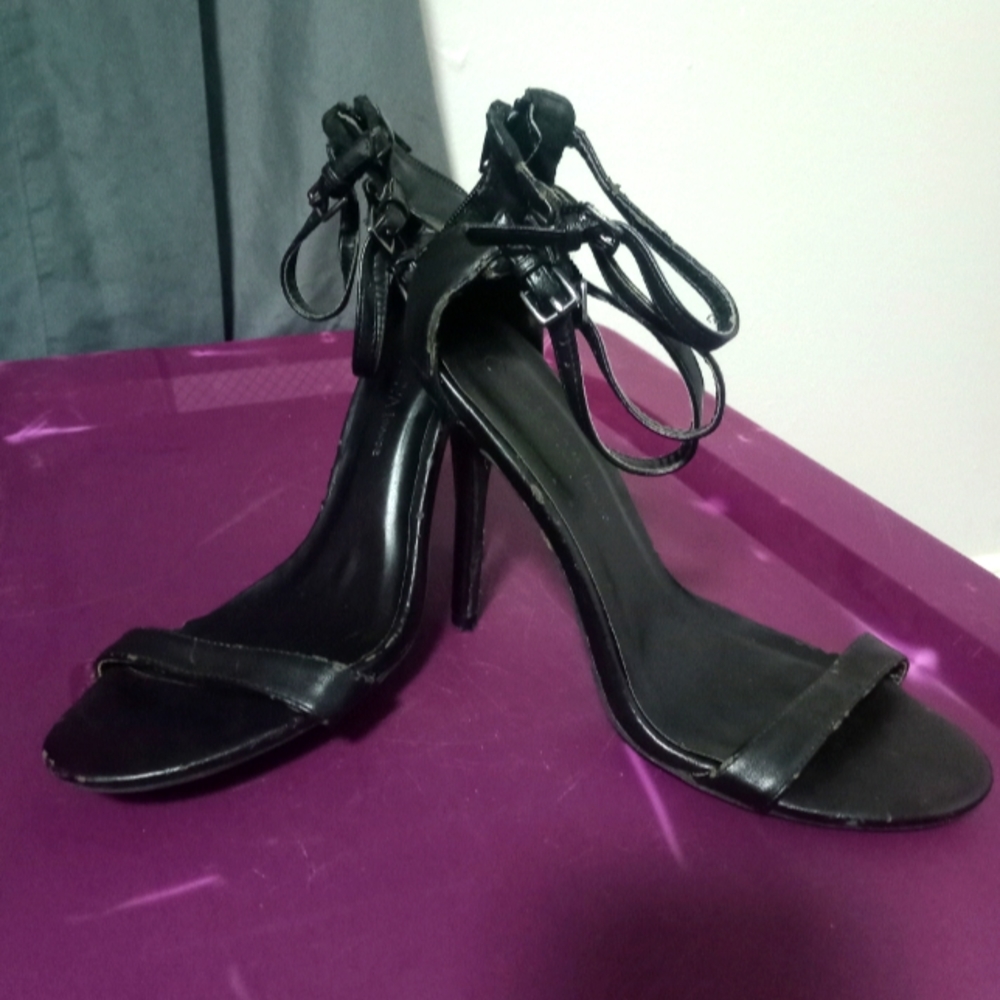 Size 8 Black Strap heels